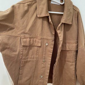 Oak + Fort Oversized Denim Jacket - Beige